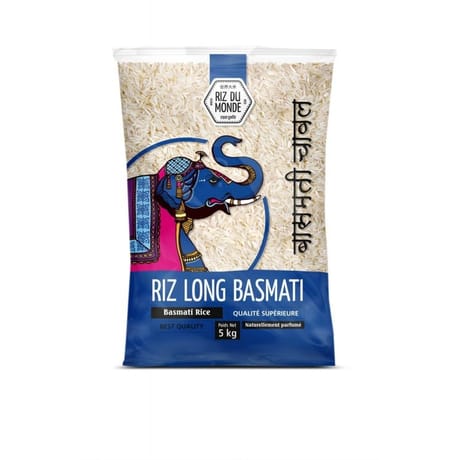 Riz du monde riz long basmati éléphant 5kg