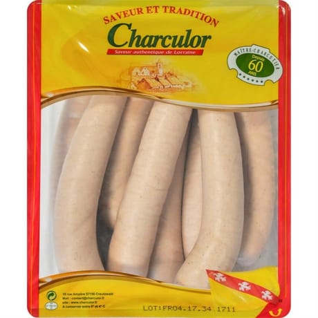 Charculor saucisse blanche à griller 900g