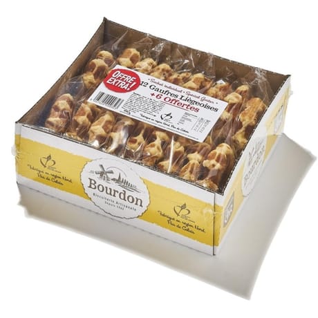 Biscuiterie bourdon gaufres liégeoises individuelles 12+6 offertes 990g