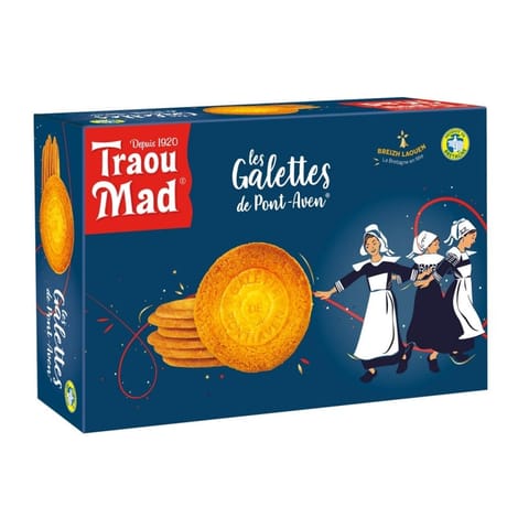 Traou mad coffret carton 36 galettes de pont-aven 300g
