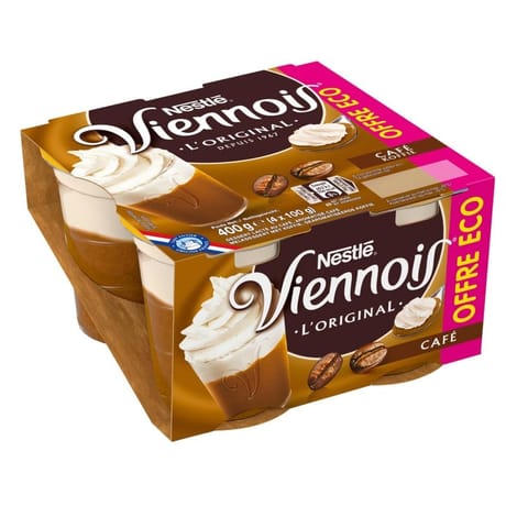 Le Viennois Liégeois café 4x100g offre éco