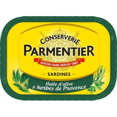 Parmentier sardines huile olive et herbes de provence 135 g