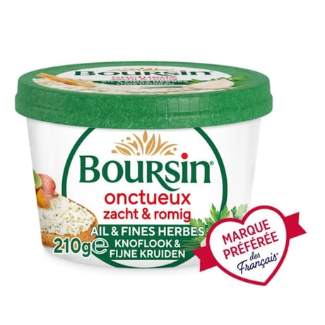 Boursin onctueux ail et fines herbes pot 210g