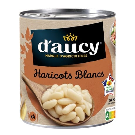 D'aucy haricots blancs preparés 500g
