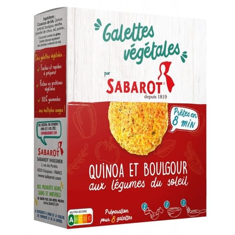 Sabarot galette quinoa/boulgour etui 170g x8