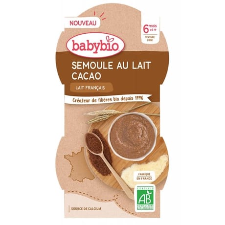 Babybio bols flan cacao 2x110g