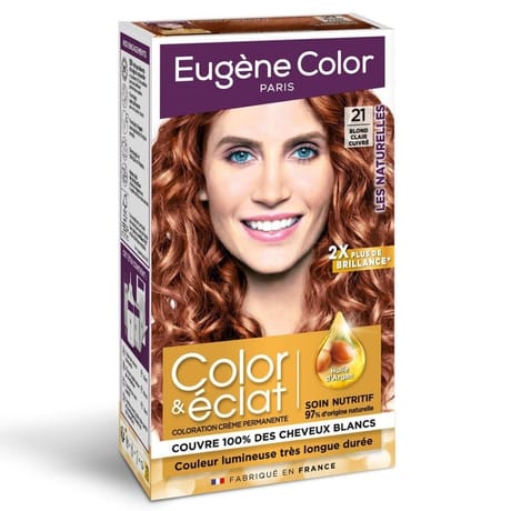 Eugène color coloration crème permanente les naturelles 21 blond clair cuivré