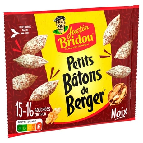 Justin bridou petits batons de berger noix 100g