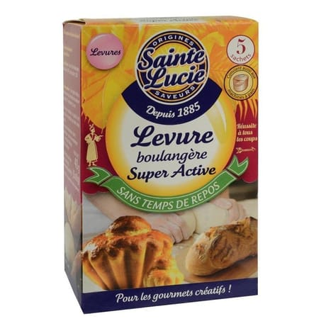 Sainte lucie levure de boulangerie super active 5 sachets de 8g