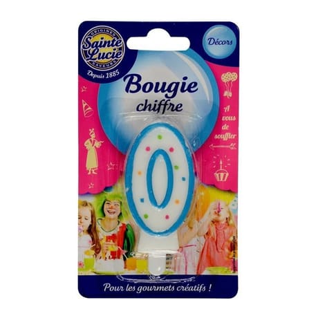 Sainte lucie bougie chiffre "0"