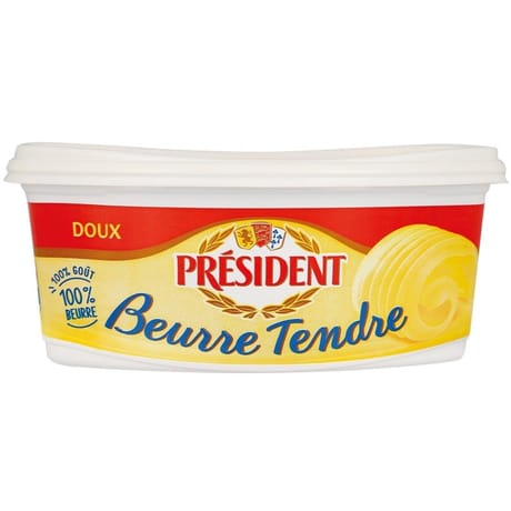 Président beurre tendre doux beurrier 500g