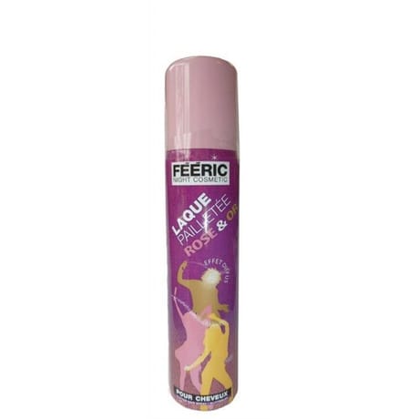 Fééric laque pailletée rose & or pour cheveux 75ml