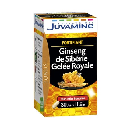 Juvamine ginseng sib gelée royale 30 gélules 10g