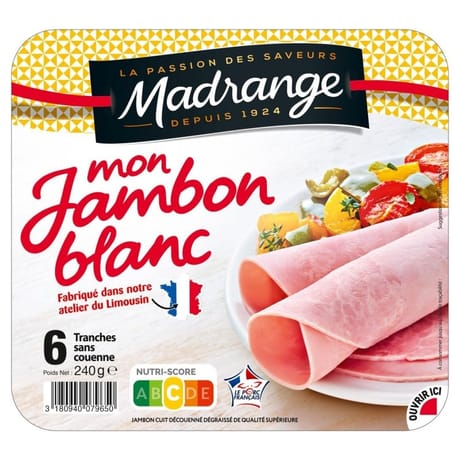 Madrange mon jambon blanc 6 tranches 240g