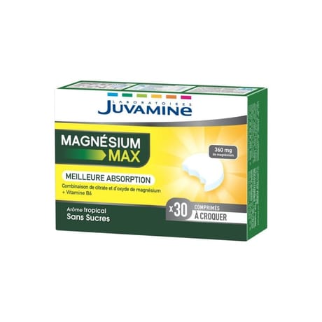 Juvamine magnésium max 30 comprimés à croquer 74g