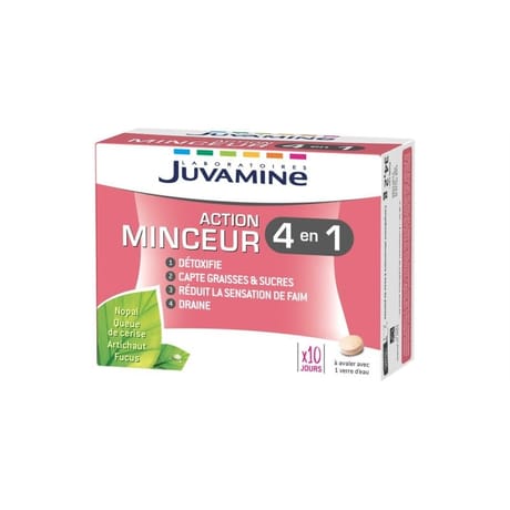 Juvamine action minceur 4 en 1 60 comprimés 33g