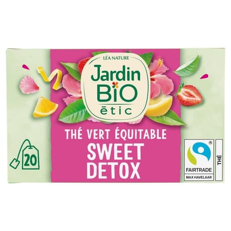 Jardin bio étic thé vert détox bio étui + 20 sachets 30g