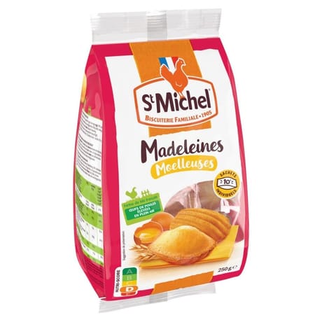 St michel madeleines coquilles nature individuelles 250g