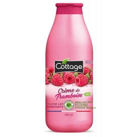 Cottage douche lait creme de frambroise 37% ingredients naturels 550ml