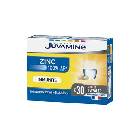 Juvamine zinc immunité 30 gélules 10g