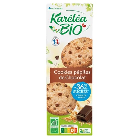 Karelea cookies pépites choco réduits en sucre bio 175g