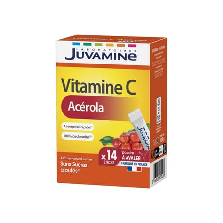 Juvamine vitamine c acérola 14 sticks 40g