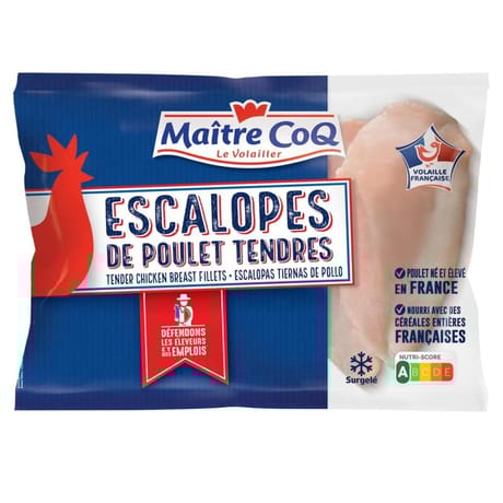 Maître Coq escalopes de poulet tendres sachet 600g
