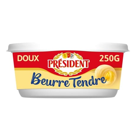 Président beurre tendre doux beurrier 250g