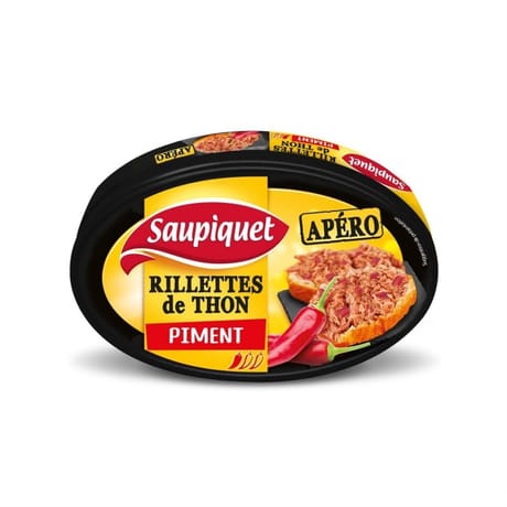 Saupiquet rillettes de thon relevées d'une note pimentée 115g