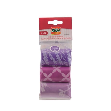 Riga sachets ramasse crotte parfumés  6x20 sachets
