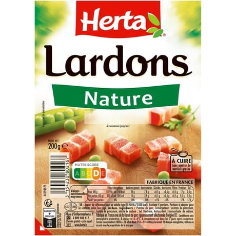 Herta dés de lardons nature 200g