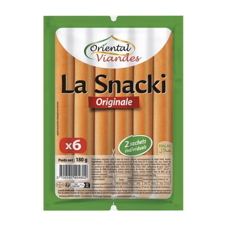 Oriental viandes knacks de volaille x6 180g