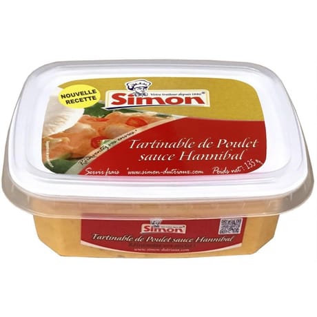 Simon tartinable de poulet sauce hannibal 135g