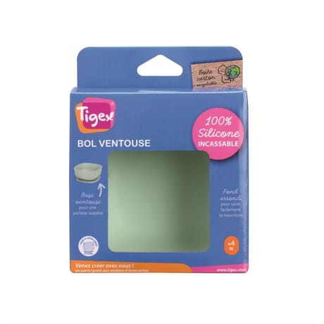 Bol ventouse 100% silicone Tigex