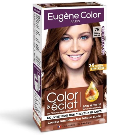 Eugène color coloration crème permanente les raffinées 78 marron praliné