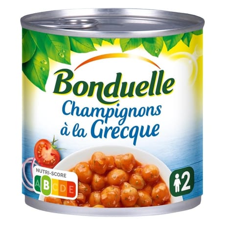 Bonduelle champignons de Paris à la grecque boîte 1/2 400g