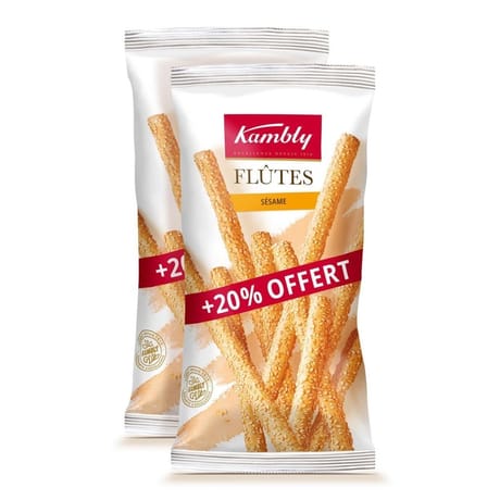 Kambly flûte sésame x2 +20% offert 300g