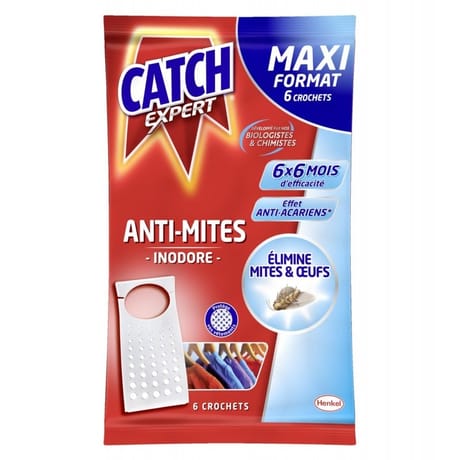 Catch crochets anti-mites inodore maxi format x6