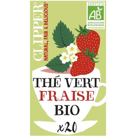 Clipper thé vert fraise bio 35g