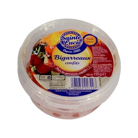 Sainte lucie bigarreaux rouges confits 150g