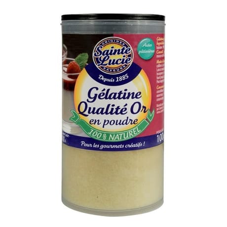 Sainte lucie gélatine poudre (200 bl origine porcine) pot verseur 100g