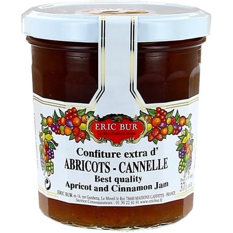 Eric Bur confiture extra abricot/cannelle 370g