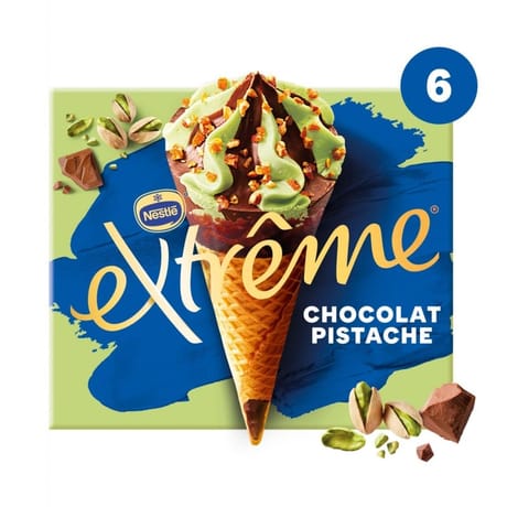 Extrême 6 cônes chocolat pistache 720ml 426g
