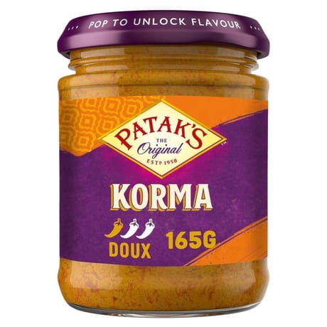 Patak's pate de curry korma 165g