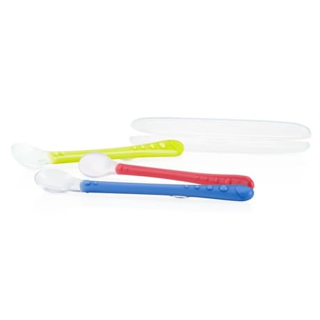 Cuillère longue en silicone doux - 6m+ Nuby