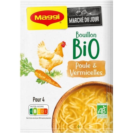 Maggi potage bio soupe bouillon poule vermicelle 65g
