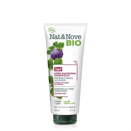 Nat&nove bio après-shampooing masque éclat cheveux colorés ou méchés 200 ml