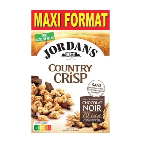 Jordans country crisp chocolat noir 850g