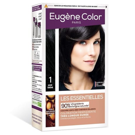 Eugene color les essentiels coloration permanente 1 noir ebène
