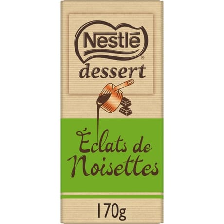 Nestlé dessert chocolat noir éclats de noisettes 170g